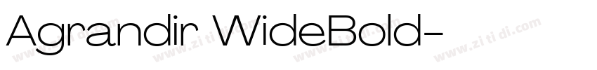 Agrandir WideBold字体转换
